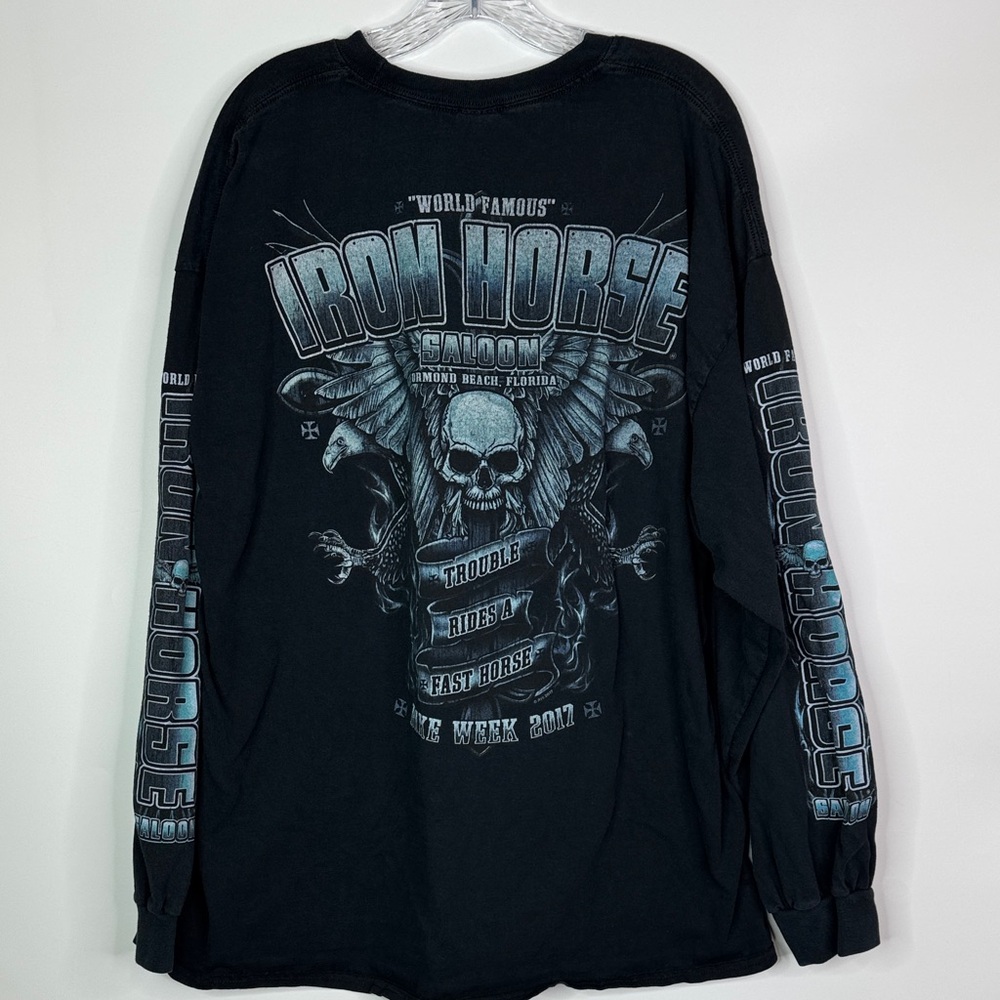 Iron Horse Saloon Bike Week 2017 Black Long Sleeve Shirt Size 3XL
